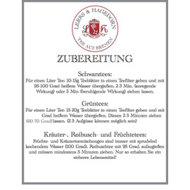 Lerbs & Hagedorn, Assam Tea Leaf Tea STGFOP Jamirah | Spicy Malt Flavour 250 g (approx. 21 Litres) Typical East Frisian