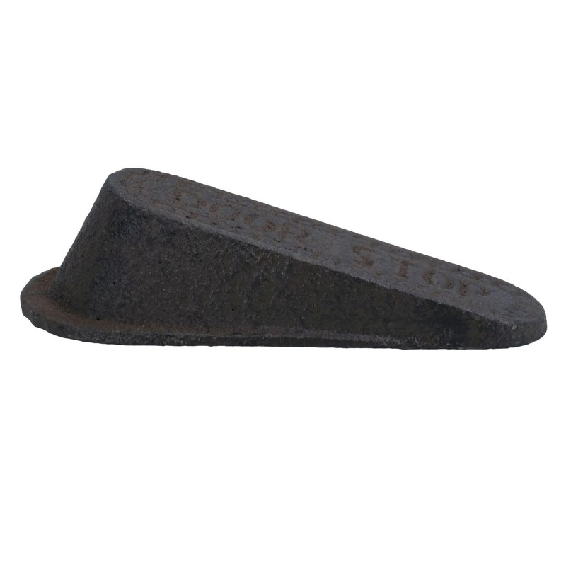 AB Tools Plain Door Stop Cast Iron Metal Rustic Doorstop