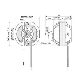 Fafeicy AC Motor Long Shaft YJ5812 2400RPM 220V for Heaters Air Filter Accessories Own Motor