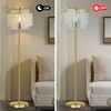 Luvkczc Gold Crystal Floor Lamp, 64" Tall Elegant Standing Lamp