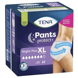 Tena Pants Plus Night (XL) X 10 (Limit 4 per order)