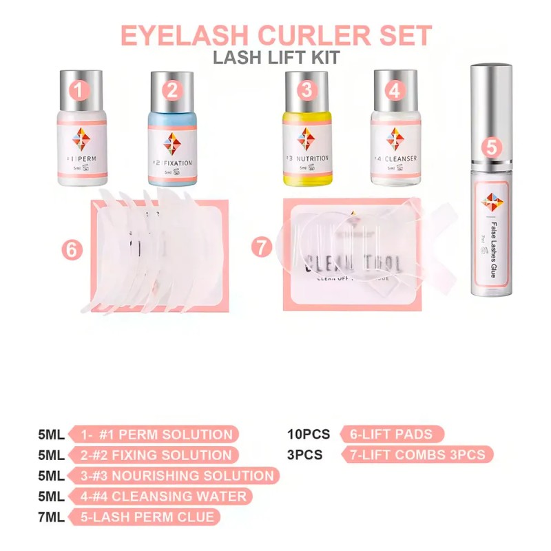 Kit Lash Lift Permanente Pestañas Marca Iconsign con Aceite Nutritivo