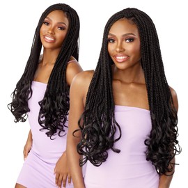 Sensationnel Lulutress BOX FRENCH CURL 24 - crochet braiding hair DIY crochet braids hair extensions all Kanekalon synthetic locs twists braids - LULUTRESS BOX FRENCH Curl 24 (1 pack, 1 JET BLACK)