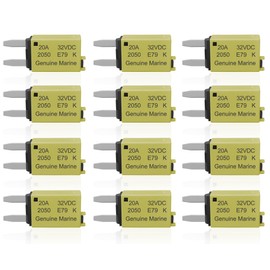 Nerites 20A Low Profile Mini Fuse Kit– Automotive 20A ATM Manual Reset Circuit Breaker Fuses for Boat, RV, Car, Truck, DC 12V/32V 20 Amp Manual Resettable Blade Assortment Kit with Resettable Fuses