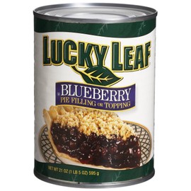 Lucky Leaf Pie Filling & Topping 21oz Can (Pack of 4) (Premium Blueberry)