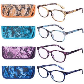 EYEGUARD Reading Glasses 4 Pack Quality Fashion Colorful Readers for Women +6.00