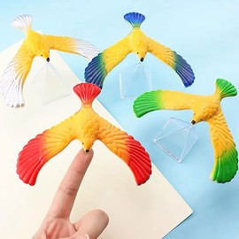 Balancing Eagle Bird Gravity Bird with Pyramid Combination Set Physical Science Adults Home Office Novelty Toy for Children Decompression Gift Kids Party Decoration Supplies 4pcs