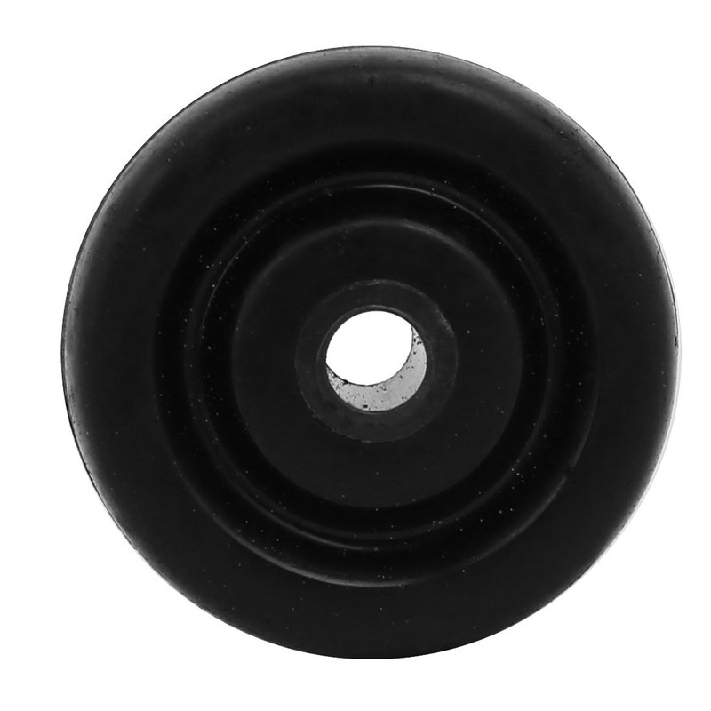 uxcell 1.5-inch Diameter Rubber Wheel Skateboard Trolley Caster Pulley Black