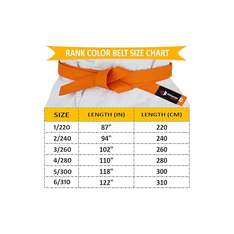 URBANSBEE Professional Taekwondo Belt - Judo Karate Double Wrap Kickboxing