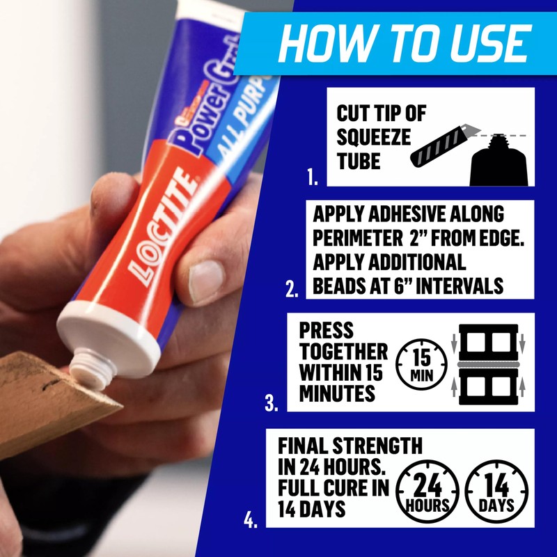 Loctite Power Grab Express All Purpose Construction Adhesive, 6 fl