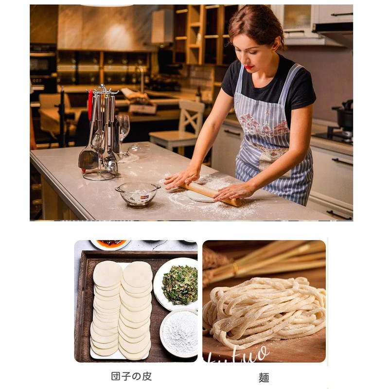 Mirhua Rolling Pin Rolling Pin Natural Wood Beech Pipe Cake