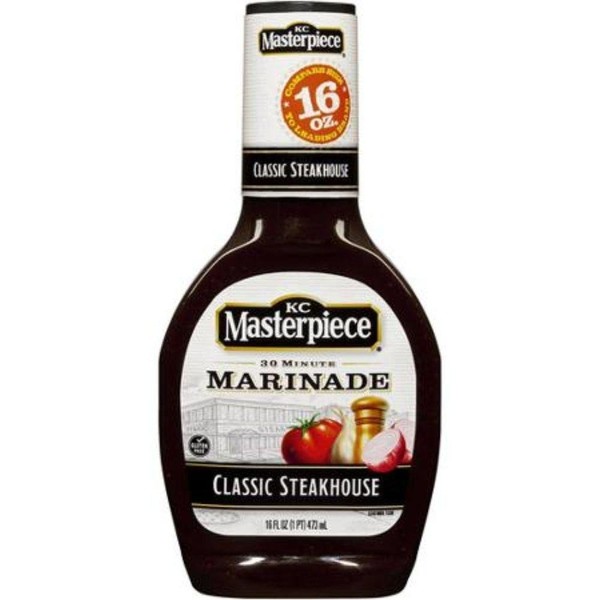 KC Masterpiece Classic Steakhouse Marinade (Pack of 2) 16 oz Bottles