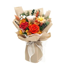 QOEAZY Flowers for Delivery, Preserved Flowers Bouquet with Gift Box, Rose Gifts for Women Mom Grandma