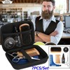 7PCS/Set Portable Men Beard Styling Shaping Cream Oil Brush Comb