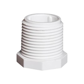 Ozmosis 0.75" PVC Male Thread Plug Pipe Pressure Fitting, schedule 40, White