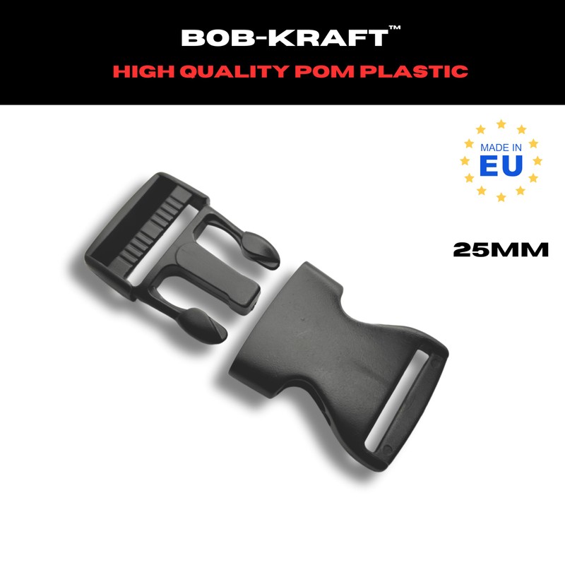 BOB-KRAFT - Buckle, plastic click closure, clip closure, buckle for