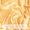 Cobedzy 1 Pack 60 Inch Round Satin Tablecloth Gold Satin