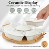 PLAPITATE Party Serving Trays and Platters, Ceramic Lazy Susan Serving