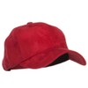 Structured Faux Suede Cap - Red OSFM