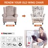 NILUOH Wingback Chair Slipcovers 2-Piece Stretch Spandex Wing Chair Covers