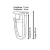 Pleated Gliders/Curtain Hooks with Flat Head 11 x 9 mm,