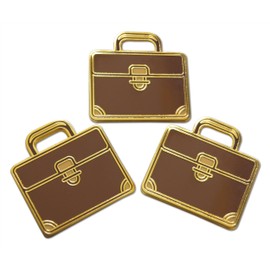 Novel Merk Lawyer & Judge – Icons Lapel Pin, Hat Pin & Tie Tack Set - with Clutch Back (3- Briefcase)