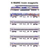 MARC (Maryland Area Regional Commuter) Train 6 magnets Andy Fletcher