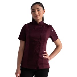 Chef Works Women's Springfield Chef Coat, Merlot, Large