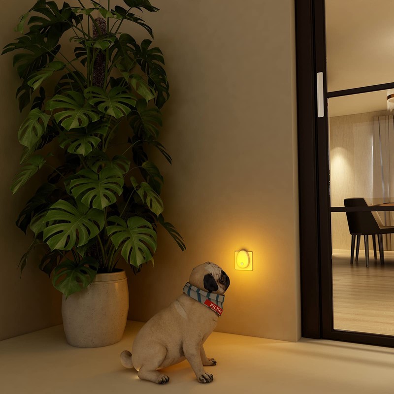 LYRIDZ Amber Night Light Socket with Motion Sensor, Bright Plug-in
