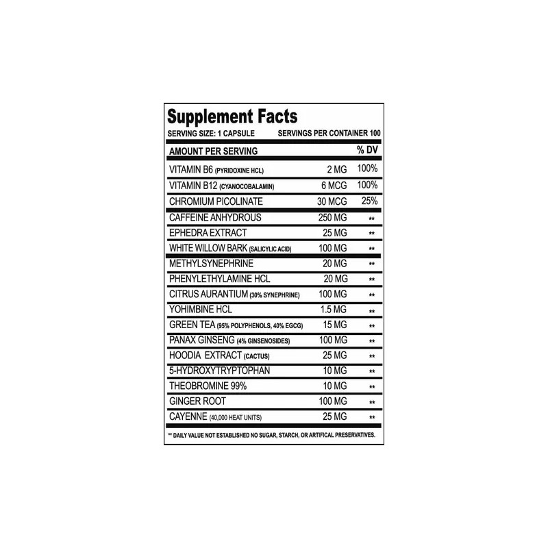 Cloma Pharma Methyldrene Amarillo 100 Capsulas