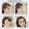 2 piezas de diadema con flequillo para el cabello, clip