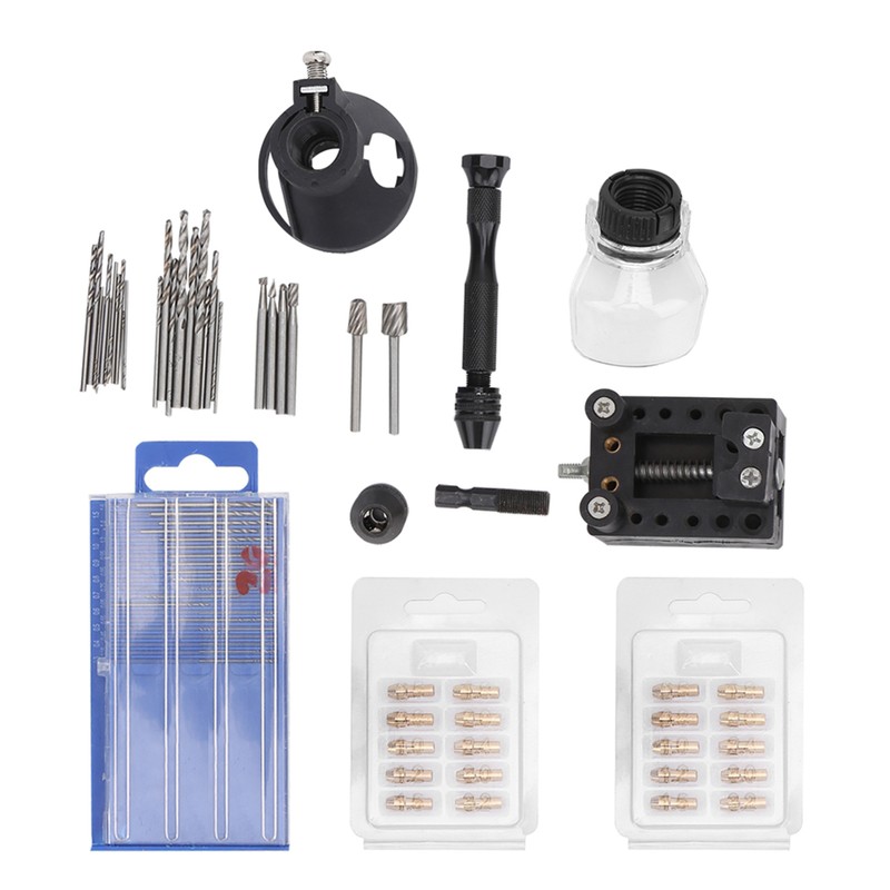 72Pcs Mini Electric Drill Accessories Chuck Engraving Cutter Positioner Drilling