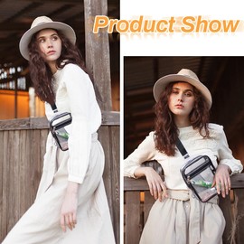 Clear Sling Bag, Clear Bag Stadium Approved for Women & Men,Small Clear Fanny Pack Crossbody Bags Chest Bag for Hiking, Travel, Beach, Sports Events, Concerts