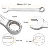 Jetech 19mm Combination Wrench - Industrial Grade Spanners with 12-Point