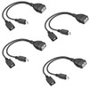 4-Pack Micro OTG Cable Adapter, 2-in-1 Powered Micro USB to