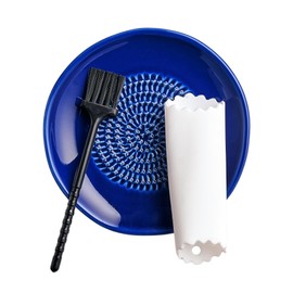 TURBO PRODUKTE Ceramic Grater Set Including Garlic Peeler and Brush - Ideal for Garlic, Ginger and Lemons - Dishwasher Safe - 1 Piece (KR1)
