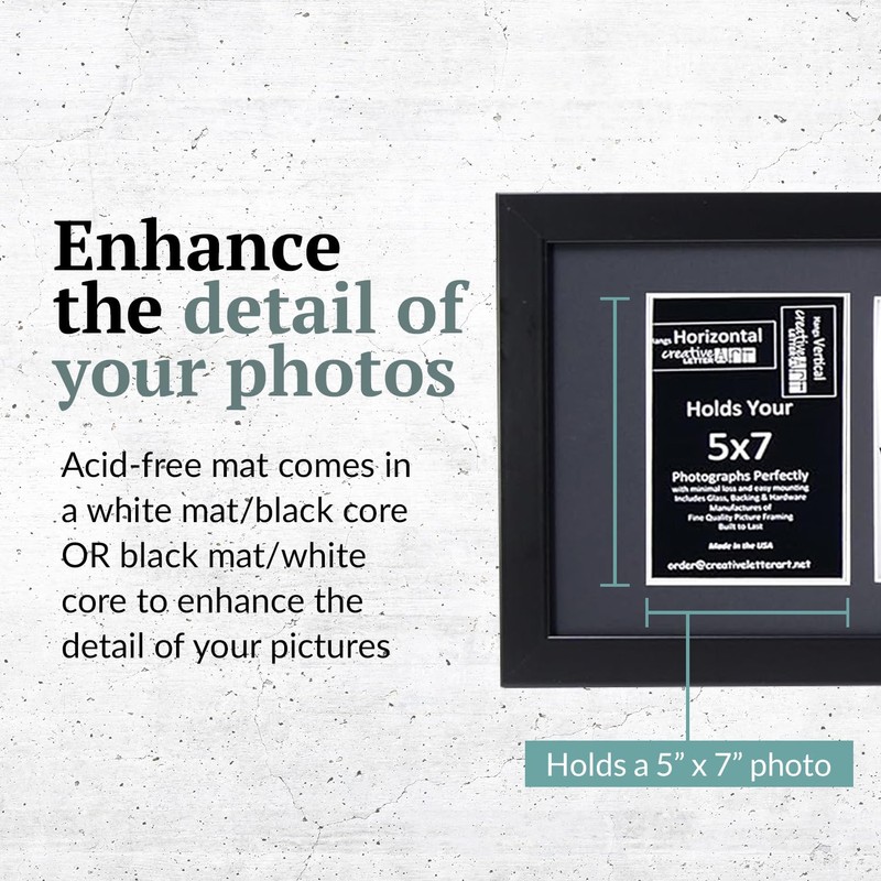 Creative Picture Frames 5 Opening Black Picture Frame Holds 5
