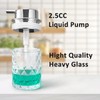 Bathroom Glass Soap Dispenser with Durable Rust-Proof Plastic Liquid Pump