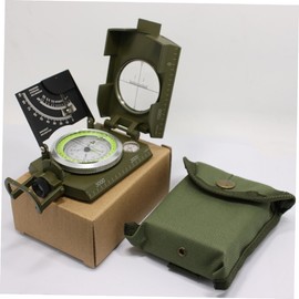 Kisangel Hiking Compass Professional Metal Compass Inclinometer Accurate Reading Fluorescent Scale for Outdoor Activities