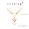 Fettero Necklace, Chain, Hypoallergenic Metal, Popular, 14K Goal, Heart Shape,