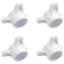 Waziaqoc 1 Inch PVC Table Leg Cap Fittings, DIY Rod Holder Projects, Furniture Grade Rod Holder for Making Storage Shelves Support Feet (4 Pcs)