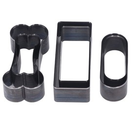 Rectangle Cutting Die, 6Pcs Cutting Dies Leather Craft Punch Hollow Cutter Tool Rectangle Oval Bone Shape with Storage Box Scrapbooking, Wood Chisels