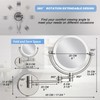 LEDOOLE 8" Rechargeable Lighted Wall Mounted Makeup Mirror with Magnification,