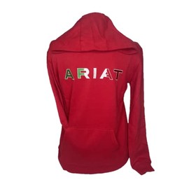 ARIAT Boys Mexico Hoodie, Red Indpdt Smu, Size X-Large