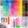48000Pcs 60 Colors Resin Jelly Rhinestone Bedazzling Kit with DIY