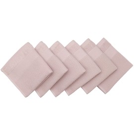 Mia'sDream Natural Cotton Tidy Dish Cloths Rags Waffle Weave Kitchen Towels, Soft and Absorbent Hand Towel Washcloths, 12inchx12inch 6 Pack (Pink, 12inch x 12inch)