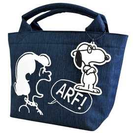 Ken Onishi PG-2601 Peanuts Snoopy Lunch Bag with Charm, Blue, Bag, 11.8 x 4.5 x 7.7 inches (30 x 11.5 x 19.5 cm)
