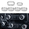 TOPKU Air Conditioner Switch Trim Cover Aluminum Center Console Knob