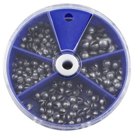 205pcs/box Quick 0.2g/0.3g/0.4g/0.6g/0.8g Weight Sinker ROTATING PARTITIONBOX OPENING Fishing Tackle Accessories Line Sinkerscolor: Blue