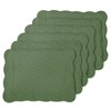 MABOZOO 100% Cotton Quilted Placemats Set of 6,Washable Cloth Table